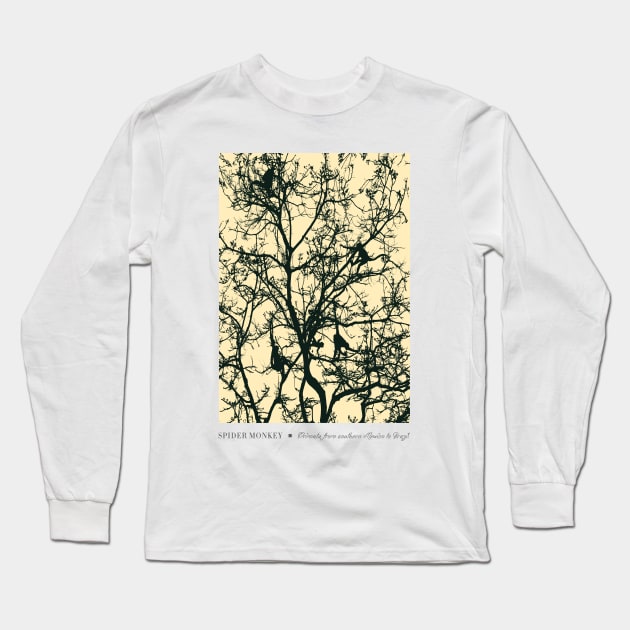 Spider Monkey Long Sleeve T-Shirt by primate